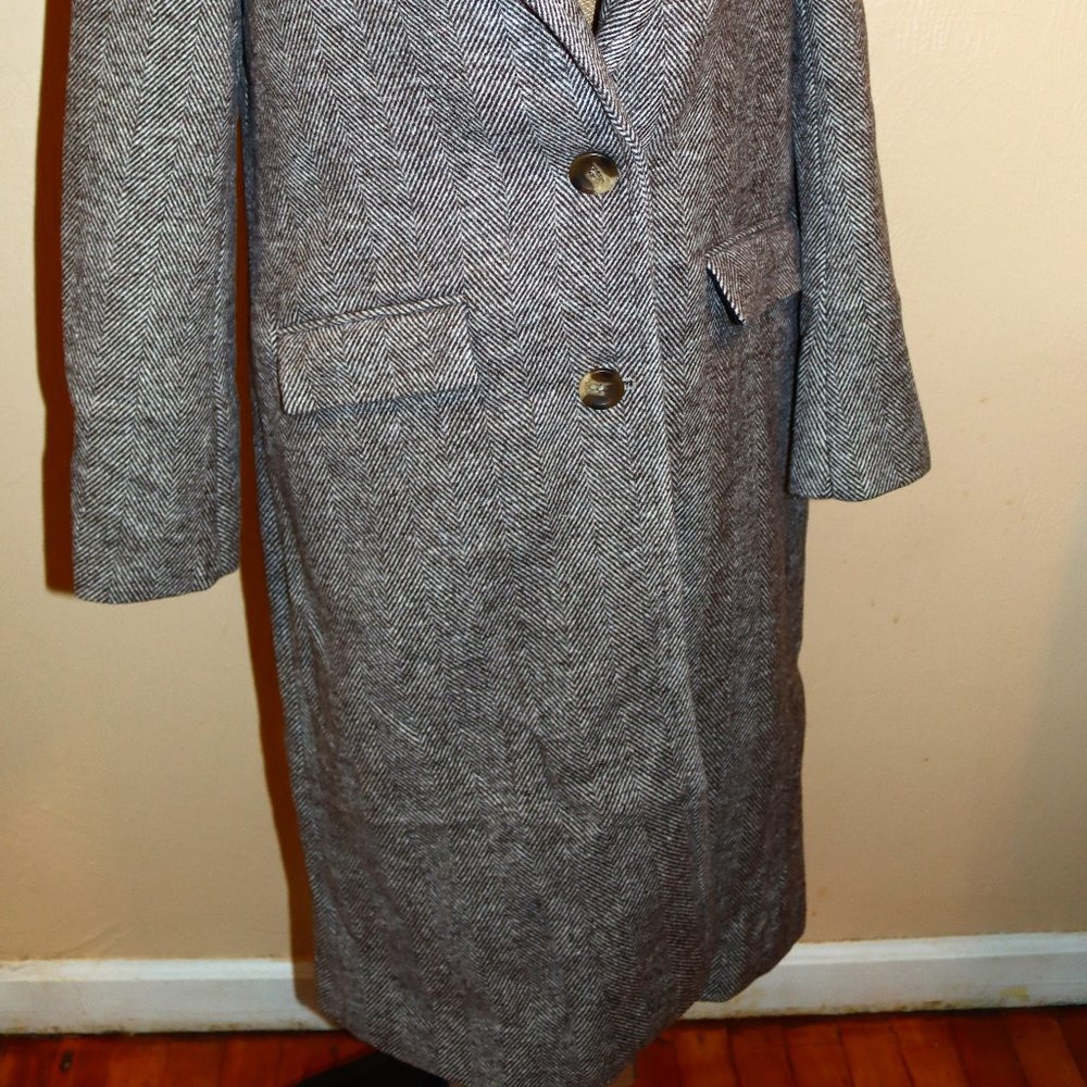 Herringbone Button Front Coat - image 2